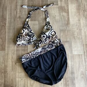 St John’s Bay Swim Suit Geometric Two Piece Bikini Y2k